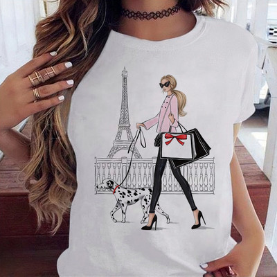 Maycaur Fashion Lady Print női póló Alkalmi Vicces grafikai póló Rövid ujjú póló Ajándék Lady Yong Girl Top pólónak