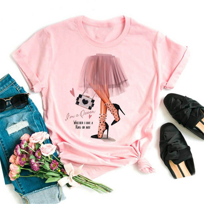 Maycaur Fashion Lady Print női póló Alkalmi Vicces grafikai póló Rövid ujjú póló Ajándék Lady Yong Girl Top pólónak