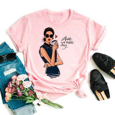 Maycaur Fashion Lady Print női póló Alkalmi Vicces grafikai póló Rövid ujjú póló Ajándék Lady Yong Girl Top pólónak