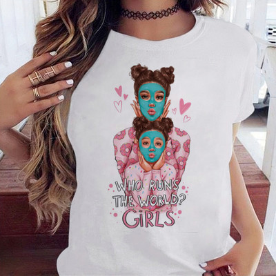 Maycaur Fashion Lady Print női póló Alkalmi Vicces grafikai póló Rövid ujjú póló Ajándék Lady Yong Girl Top pólónak
