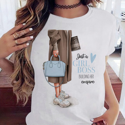 Maycaur Fashion Lady Print női póló Alkalmi Vicces grafikai póló Rövid ujjú póló Ajándék Lady Yong Girl Top pólónak