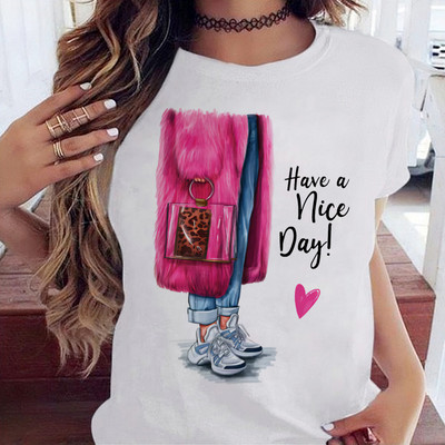 Maycaur Fashion Lady Print női póló Alkalmi Vicces grafikai póló Rövid ujjú póló Ajándék Lady Yong Girl Top pólónak