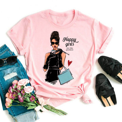 Maycaur Fashion Lady Print női póló Alkalmi Vicces grafikai póló Rövid ujjú póló Ajándék Lady Yong Girl Top pólónak
