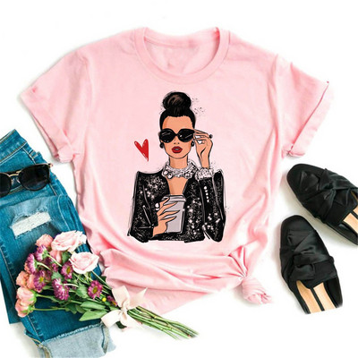 Maycaur Fashion Lady Print női póló Alkalmi Vicces grafikai póló Rövid ujjú póló Ajándék Lady Yong Girl Top pólónak