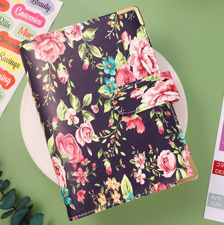 A6 spalvingi gėlių pinigai Biudžeto planavimo segtuvas Vokai Pinigų vokai biudžeto sudarymui Pinigų tvarkyklė biudžeto segtuvui