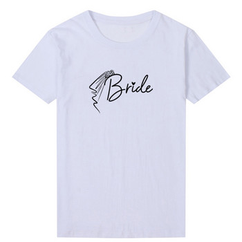 Bride Squad Woman T-shirts Bachelorette Team Bride Tshirt Aesthetic Wedding Party T-shirt Women Tees Bridesmaid Tops 4UFL