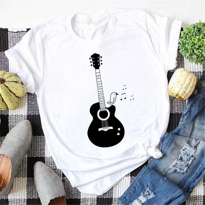 Új Kawaii Music Note nyomtatott póló női csípő nyári rövid ujjú póló Női divat Harajuku fehér felsők póló pólók