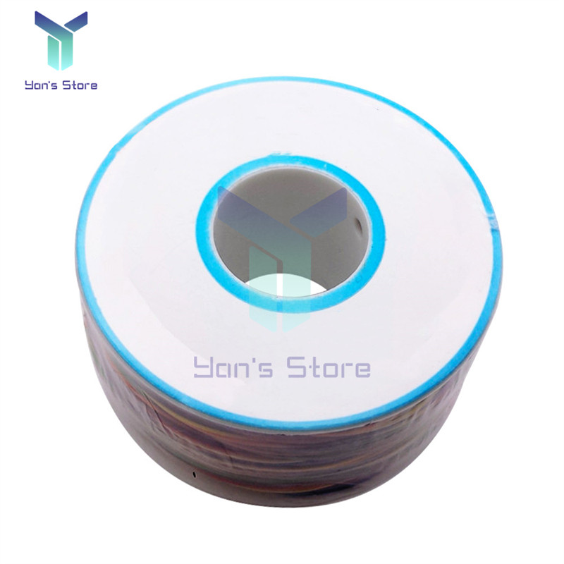 250M 30AWG traatkaabel 8 värvi PCB jootmiskärbes 0,55 mm plaadi hüppaja värviline isolatsiooni ümbriskaabel tinatud puhtast vasest