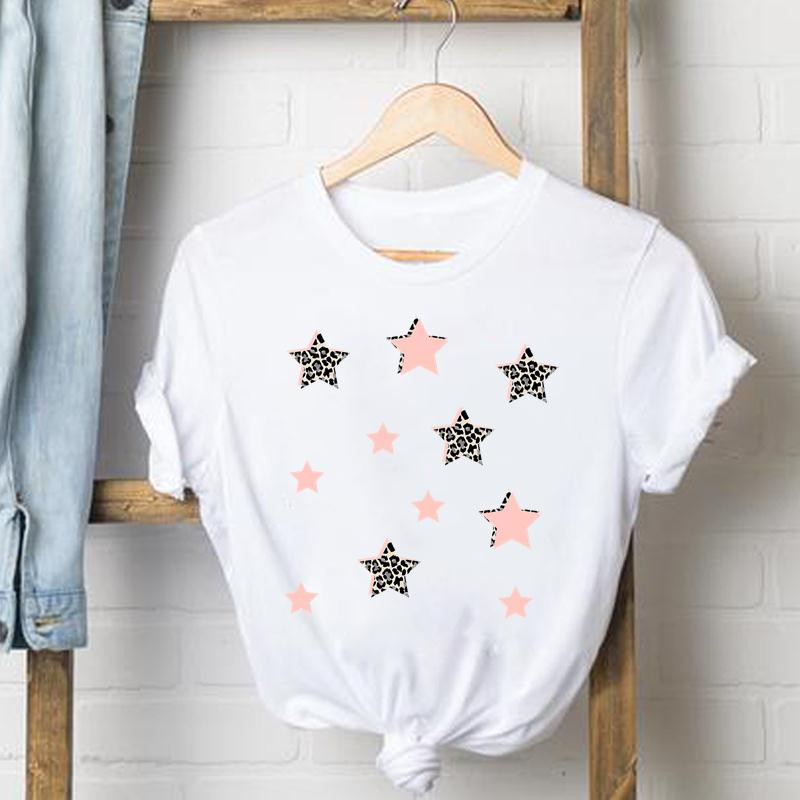 Leopard Coffee Love Anii 90 Top cu mânecă scurtă Tricou casual Haine pentru doamnă Tricou la modă Vară Femeie T Tricouri grafice pentru femei