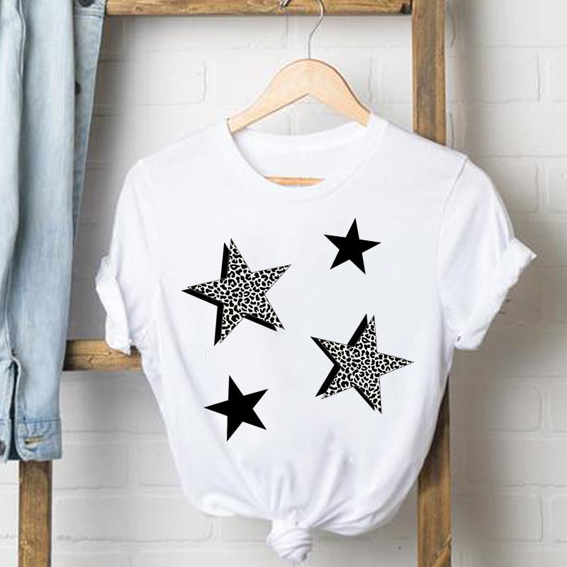 Leopard Coffee Love Anii 90 Top cu mânecă scurtă Tricou casual Haine pentru doamnă Tricou la modă Vară Femeie T Tricouri grafice pentru femei