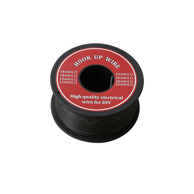 20 м / парчета електрически проводник UL1007 18AWG PVC изолатор, калайдисан меден многожилен електронен проводник, 300 V, свързващ електрически проводник