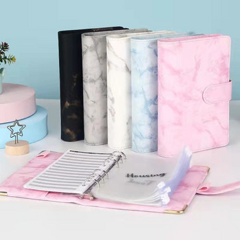A5 A6 Marble Pink PU Binder Notebook DIY Binder Notebook Cover Diary Agenda Planner Χαρτί κάλυμμα Σχολική γραφική ύλη
