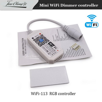 Magic Home Mini RGB RGBW WiFi vezérlő DC12V-24V LED szalagpanelhez, világítás időzítési funkció 16 millió szín okostelefonos vezérlés