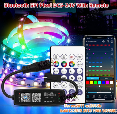 Magic Home DC5V 12V 24V Bluetooth-kompatibilis vezeték nélküli WiFi vezérlő, RGB/RGBW IR RF LED vezérlő WS2811 WS2812 LED szalaghoz