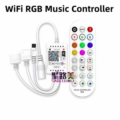Magic Home DC5V 12V 24V Bluetooth-kompatibilis vezeték nélküli WiFi vezérlő, RGB/RGBW IR RF LED vezérlő WS2811 WS2812 LED szalaghoz