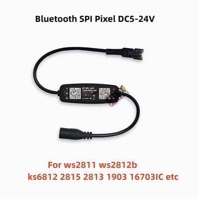 Magic Home DC5V 12V 24V Bluetooth-kompatibilis vezeték nélküli WiFi vezérlő, RGB/RGBW IR RF LED vezérlő WS2811 WS2812 LED szalaghoz