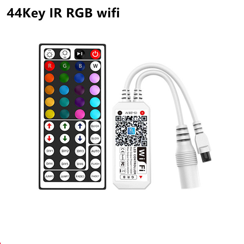 Magic Home DC5V 12V 24V Bluetooth-kompatibilis vezeték nélküli WiFi vezérlő, RGB/RGBW IR RF LED vezérlő WS2811 WS2812 LED szalaghoz