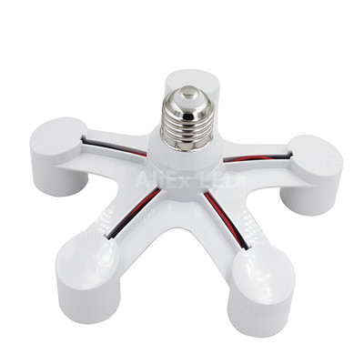 E27-E27 LED izzólámpa tartó 2 in 1/3 in 1/4 in 1/5 in 1 E27 alap foglalat osztó LED lámpa foglalat villanykörte adapter tartó