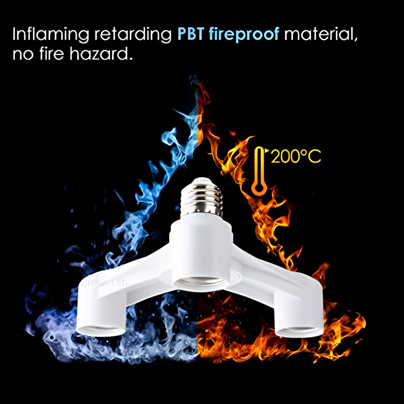 E27-E27 LED izzólámpa tartó 2 in 1/3 in 1/4 in 1/5 in 1 E27 alap foglalat osztó LED lámpa foglalat villanykörte adapter tartó