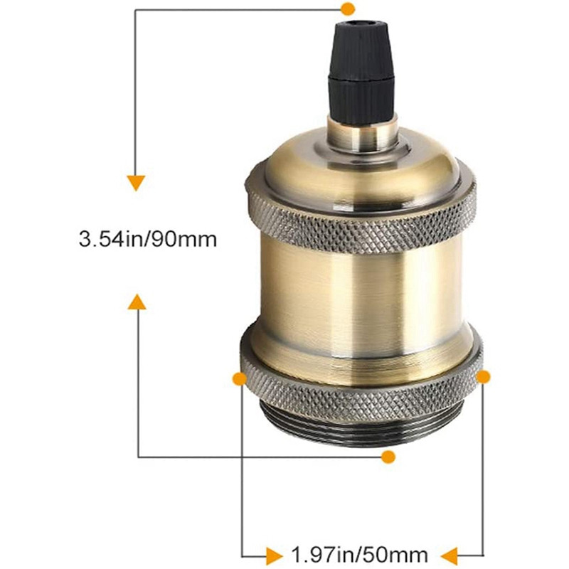 Vintage lámpafoglalat e27 talp e26 izzótartó Ipari függeszthető sapka 110/220V barkács retro lámpatartó beltéri világításhoz