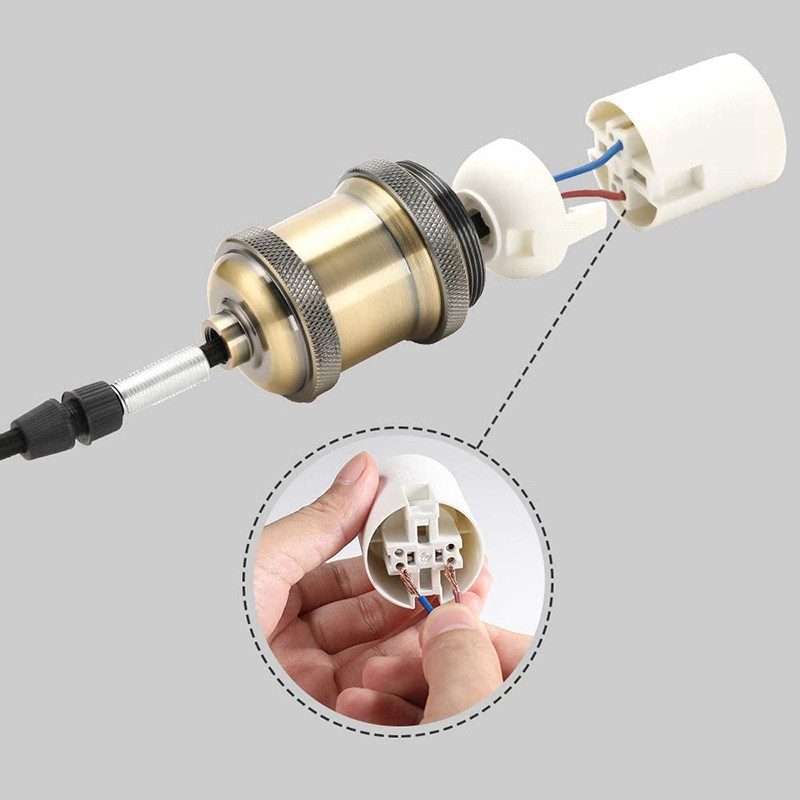 Vintage lámpafoglalat e27 talp e26 izzótartó Ipari függeszthető sapka 110/220V barkács retro lámpatartó beltéri világításhoz