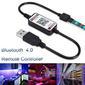 RGB LED Strip Light Smart Phone Controller Vezeték nélküli APP Bluetooth 4.0 Control USB/DC csatlakozó 4 Pin 5050 RGB szalaghoz