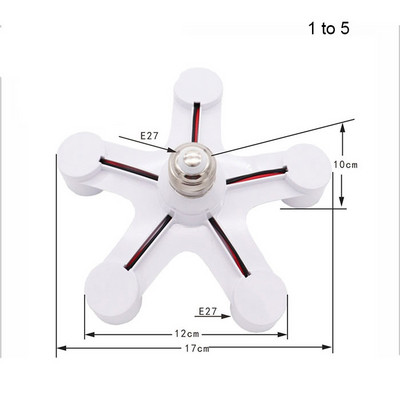 E26 E27 7 6 5 4 3 viename LED lempučių lizdo adapterio skirstytuvas, standartinis lempos laikiklio pagrindo keitiklis, skirtas namų komerciniam apšvietimui