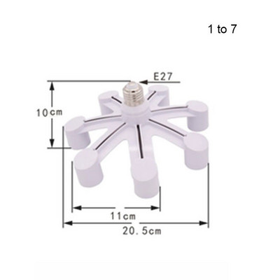 E26 E27 7 6 5 4 3 viename LED lempučių lizdo adapterio skirstytuvas, standartinis lempos laikiklio pagrindo keitiklis, skirtas namų komerciniam apšvietimui