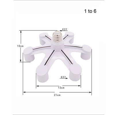 E26 E27 7 6 5 4 3 viename LED lempučių lizdo adapterio skirstytuvas, standartinis lempos laikiklio pagrindo keitiklis, skirtas namų komerciniam apšvietimui