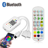 DC12V Bluetooth APP 4 tűs RGB vezérlő 1-1 vagy 1-2 Smart LED vezérlő távirányítóval RGB LED szalagfényhez