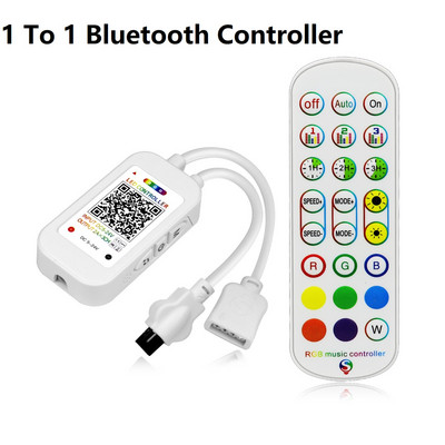 DC12V Bluetooth APP 4 tűs RGB vezérlő 1-1 vagy 1-2 Smart LED vezérlő távirányítóval RGB LED szalagfényhez