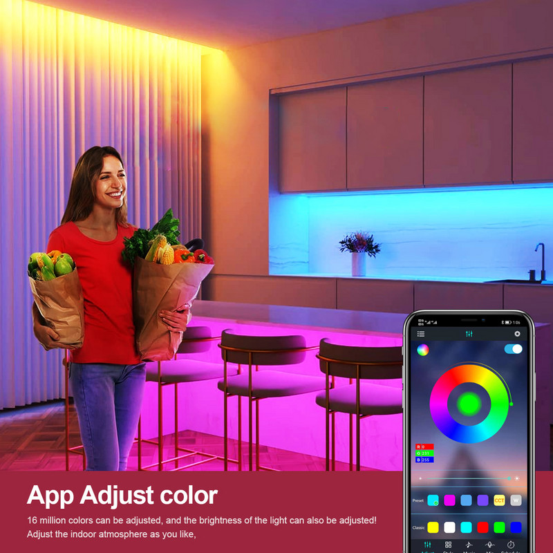 DC12V Bluetooth APP 4 tűs RGB vezérlő 1-1 vagy 1-2 Smart LED vezérlő távirányítóval RGB LED szalagfényhez