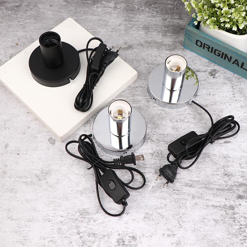 Полирана метална основа за настолна лампа Нощна лампа с глава на линейна лампа e27 Цокъл за лампа Лампа за седалка Настолна лампа Бар Кафе Всекидневна Спалня