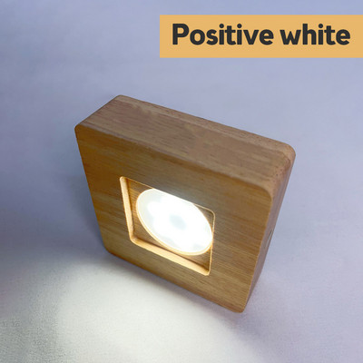 Új fa LED-es fénykijelző talp USB újratölthető kristályüveg műgyanta műdísz fa éjszakai lámpatalp tartó kijelzőállvány