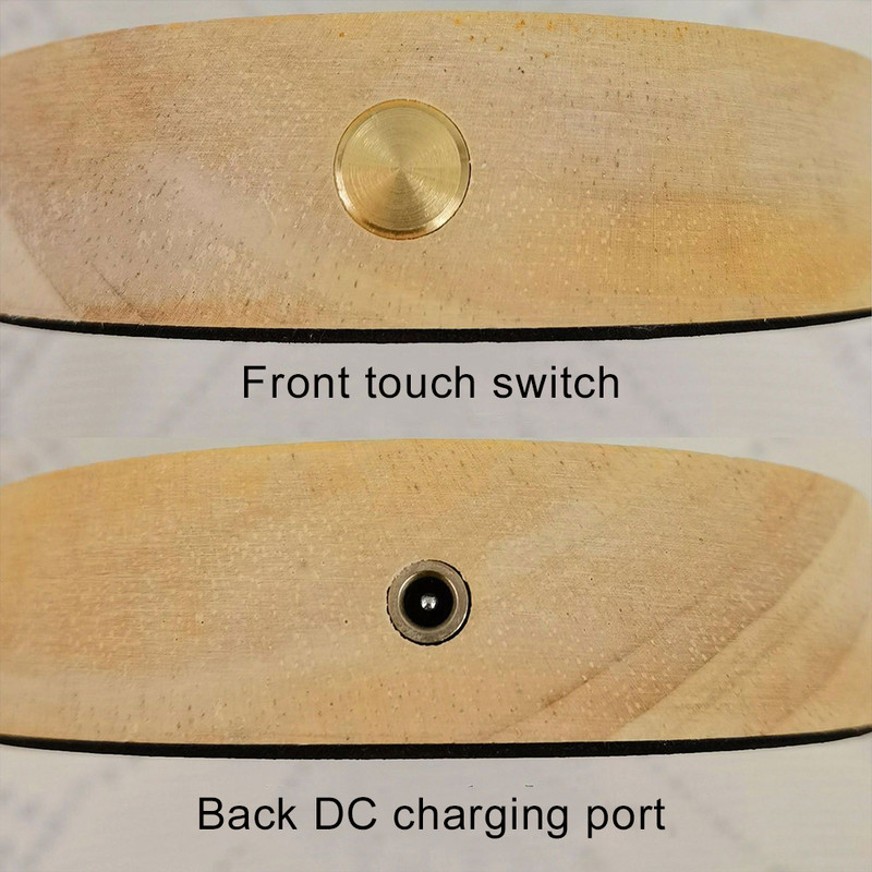 Νέα Ξύλινη Ξύλινη Βάση Φωτισμού LED Dispaly USB Επαναφορτιζόμενη Κρυστάλλινη Γυάλινη Ρητίνη Καλλιτεχνική Διακοσμητική Ξύλινη βάση βάσης λάμπας νύχτας Βάση οθόνης