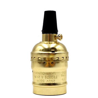 Grensk Retro Antik Lámpatalp E27 Vintage Alumínium lámpatartó Csavaros LED-es izzók foglalat 4 Szín kapcsoló illesztő adapterrel