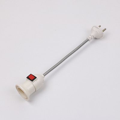 EU/US Plug E27 Lámpatalp Fali Flexibilis Tartó Világító Aljzat Átalakító Alapok Be/Ki 28CM Könyvlámpa Adapter Dugó Kapcsoló