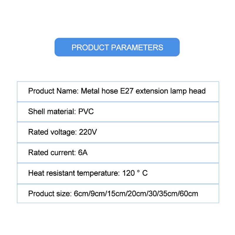 E27-től E27-ig meghosszabbítható lámpatalp lámpatartó konverter LED-es lámpatalp E27 foglalat hosszabbító adapter csavar 6/9/15/20/30/35/60cm