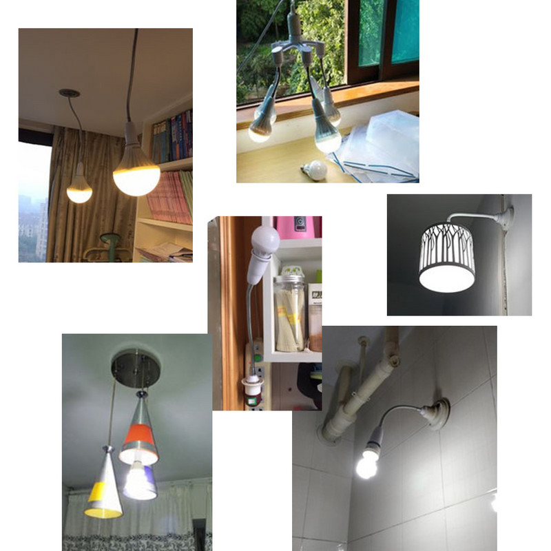 E27-től E27-ig meghosszabbítható lámpatalp lámpatartó konverter LED-es lámpatalp E27 foglalat hosszabbító adapter csavar 6/9/15/20/30/35/60cm