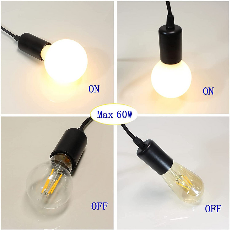 Lámpatartó E27 Csavaros világítási készlet Függesztett lámpa foglalat vonalas csillár zsinórkészlettel Barkácsolás retro függőlámpa-tartozékok
