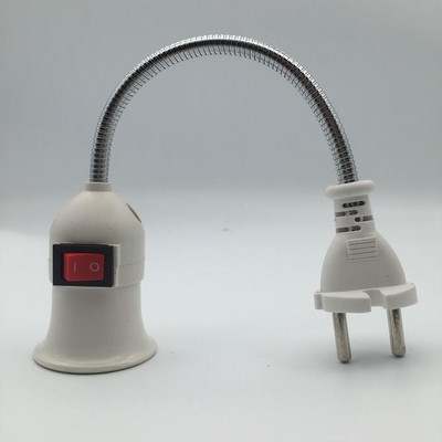 E27 Lámpatalp Fali Flexibilis Tartó Világítás Aljzat Átalakító Alapok EU/US Plug On/Off 20/25CM Könyvlámpa Adapter Dugó Kapcsoló