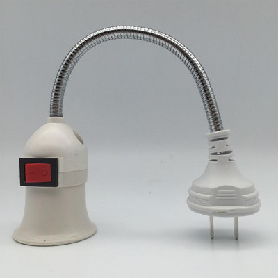 E27 Lámpatalp Fali Flexibilis Tartó Világítás Aljzat Átalakító Alapok EU/US Plug On/Off 20/25CM Könyvlámpa Adapter Dugó Kapcsoló