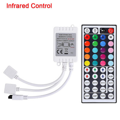 Tuya intelligens vezérlő LED RGB szalagfény szalagos fényerő-szabályozóhoz DC12V IR távirányító Bluetooth APP Wifi vezérlés Dolgozzon az Alexa Google Home segítségével