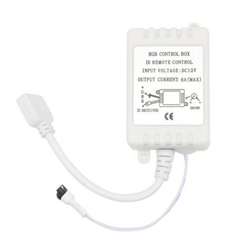 Led vezérlő LED IR RGB vezérlő LED fényvezérlő IR távirányító DC12V RGB 3528 5050 LED szalaghoz