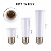 65 mm-es 95 mm-es 120 mm-es E27–E27 hosszabbító lámpatartó talp izzó, hosszabbító foglalat adapter LED fényadapter átalakító