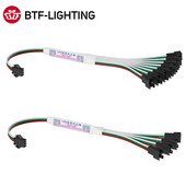 Mini TTL jelerősítő átjátszó WS2812B WS2811 16703 SK6812 3 tűs RGBIC címezhető LED szalagfüzérhez 1-től 4/8-ig 5-24V
