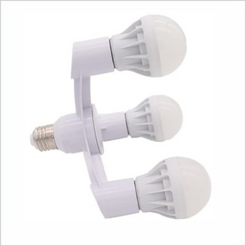 3In1 E27 To E27 Extended LED Lamp Bulbs Socket Splitter Adapter Holiday for Photo Studio