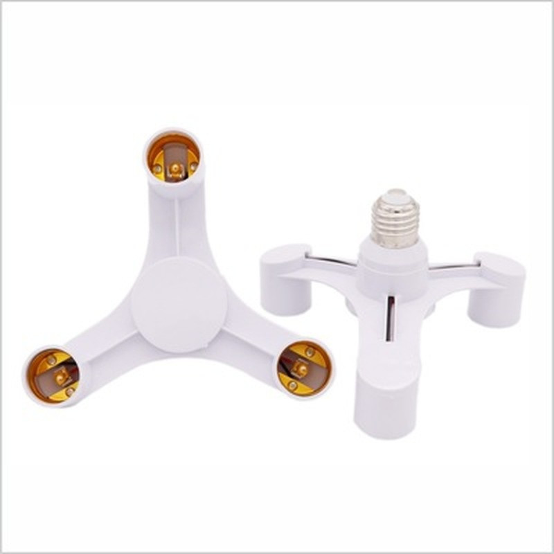 3 az 1-ben E27–E27 bővített LED izzók foglalatú osztó adapter tartó fotóstúdióhoz