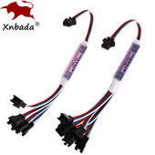 Mini TTL jelű LED erősítő átjátszó WS2811 WS2812B SK6812 3 tűs címezhető RGBIC LED szalagsor modulhoz 1 - 4/8 DC5-24V