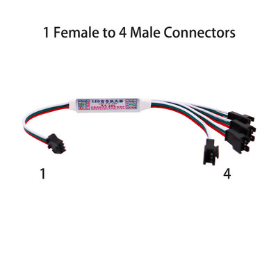Mini TTL jelű LED erősítő átjátszó WS2811 WS2812B SK6812 3 tűs címezhető RGBIC LED szalagsor modulhoz 1 - 4/8 DC5-24V